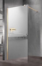 Душевая перегородка Vincea Walk-In VSW-1H100MRG 100x200 брашированное золото, зеркальное