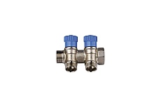 Коллектор с вентилями (вход 3/4"; выходы 1/2") для трубопровода GENERAL FITTINGS 51046-3/4-1/2-CT2