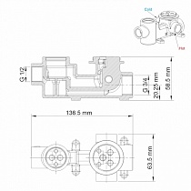 Смеситель для ванны WasserKRAFT Wern 4241 никель