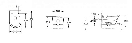 Подвесной унитаз BelBagno Tre BB8001CHR/SC/BB002-80/BB005-PR-CHROME комплект 4в1