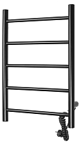 Полотенцесушитель электрический Domoterm Аврора DMT 109-5 50x71 EK ТЭН справа, черный