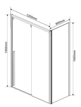 Душевой уголок Vincea Lugano VSR-1L-1 120x90 черный, прозрачный