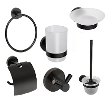 Набор аксессуаров для ванной комнаты Bemeta Dark 204600 черный
