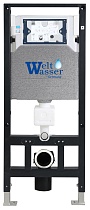 Комплект Weltwasser 10000010828 унитаз Merzbach 041 MT-BL + инсталляция + кнопка Amberg RD-BL