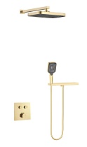 Душевой набор Vincea VSFW-4211RBG двухрежимный, брашированное золото