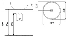 Раковина Bocchi Roma Vessel 1119-025-0125 45 см кофейный