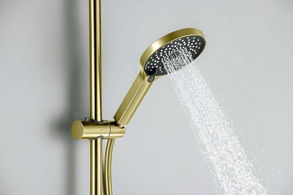 Душевой гарнитур Aquatek Лугано AQ2022BG шлифованное золото Душевой гарнитур Aquatek Лугано AQ2022BG шлифованное золото