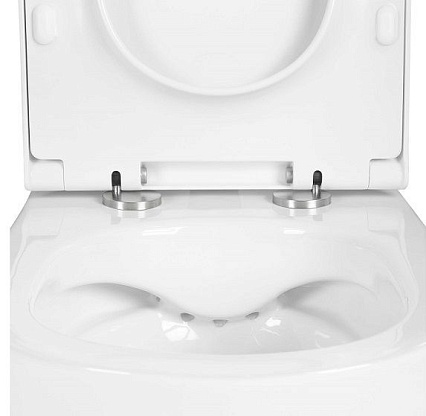 Подвесной унитаз SET Aquatek Поларис-045 4в1, кнопка черный матовый