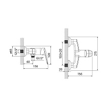 Смеситель для душа Iddis Torr TORSB00i03 хром