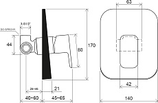 Смеситель для душа Ravak 10° Free TD F 062.00 X070135