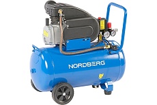 Компрессор поршневой Nordberg 220В, ресив. 50л, 240 л/мин NCE50/240