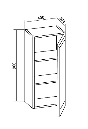 Шкаф навесной Бриклаер Берлин 40x90 см