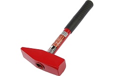 Молоток ЛОМ слесарный, квадратный боек, металлическая обрезиненная рукоятка, 1500 г 2679403