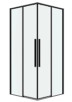 Душевой уголок Grossman Galaxy 300.K33.01.8080.21.00 80x80 прозрачный, черный матовый