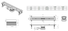 Душевой лоток Allen Brau Liberty 9.50002.SS для поддона 800 мм, нержавеющая сталь