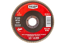 Круг лепестковый торцевой КЛТ1 №24 (125х22.2 мм; Р60) Кедр 54758
