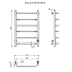 Полотенцесушитель электрический Aringa Киото 80x50 черный, AR03005BL