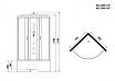 Душевая кабина Niagara NG 2308-14F 90x90 стекло матовое, гидромассаж, пульт