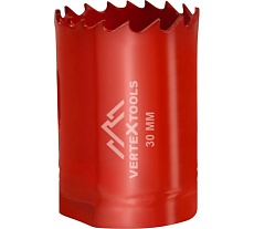 Коронка биметаллическая по металлу 30 мм Vertextools 2525-30