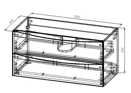 Тумба с раковиной Vincea Mia 100 см R.Wood