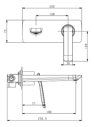 Смеситель для раковины Timo Helmi 4071/03SM черный матовый