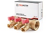 Коллектор с шаровыми кранами PROFACTOR в/н 1" х 3 вых 1/2"нар PF MV 265.3