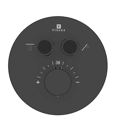 Душевой набор Vincea Inspire VSFW-3I22MT5MB термостат, черный матовый
