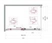 Душевой уголок BelBagno MARINO-2-AH-1-130/90-C-GM 130x90 прозрачный, оружейная сталь
