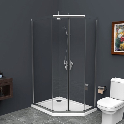 Душевой уголок BelBagno UNO-195-PH-2-100/80-C-Cr 100x80 прозрачный