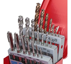 Набор машинных метчиков RUKO M3-M12 мм HSSE-Co5 21пр 245054