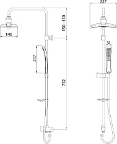 Душевая стойка Lemark LM8806C