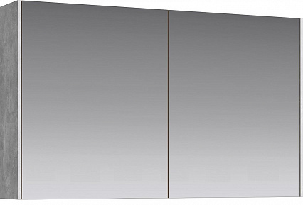 Зеркальный шкаф Aqwella 5 stars Mobi 100 см, бетон светлый