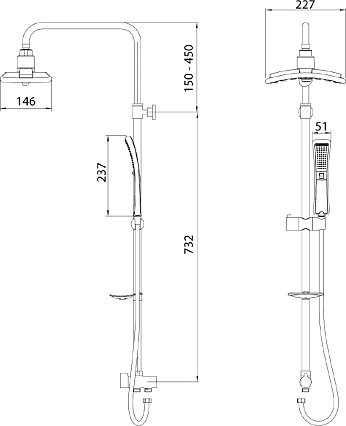 Душевая стойка Lemark LM8806C