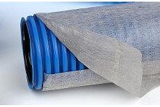 Гибкая двухстенная труба Рувинил ПНД ПВД 110 мм дренажная с фильтром 50 м TYPAR SF27 Т2-ДР0-110Ф(50)