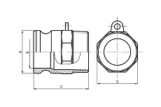 Алюминиевый камлок Гроссис тип F 3&quot; 0431455