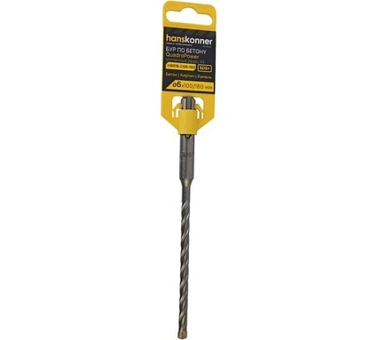 Бур SDS+ 6х160 мм Hanskonner H9019-C06-160
