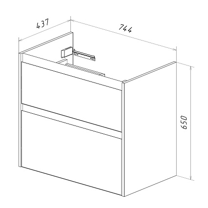 Мебель для ванной Lemark Combi 80 см бетон