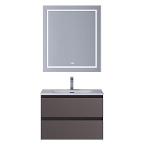 Тумба с раковиной BelBagno Kraft 70 см эмаль, Темно-серый матовый