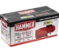 Насос садовый Hammer NAC900JET 900Вт, 4000л/ч, высота 50м, глубина 9м 641205