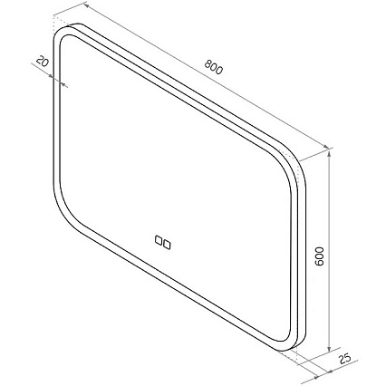 Зеркало Континент Demure Led 80x60 см с подсветкой, антипар ЗЛП634