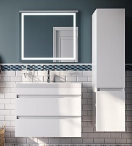 Мебель для ванной Iddis Zodiac 80 см подвесная с ящиками, белый