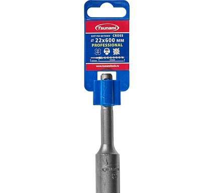 Бур по бетону Tsunami PROFESSIONAL Cross 22х600/540 мм, SDS-plus T10610300022600