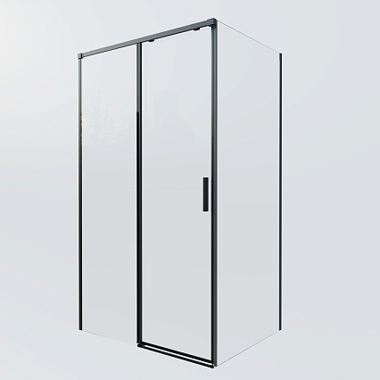 Душевой уголок Vincea Soft 2 VSR-3SO29010CLB 100x90 черный, прозрачное