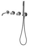 Смеситель для ванны Vincea Аура (Aura) VBTW-6AU1GM вороненая сталь