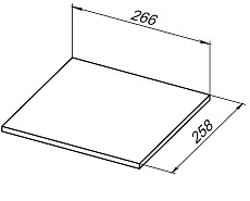 Полка для стеллажа Allen Brau Liberty 30 см, graphite 1.33009.G