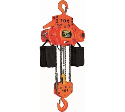 Таль цепная стационарная OCALIFT 10-04S (г/п 10т 6м 380в, электрическая на крюке) oca1004sn6m