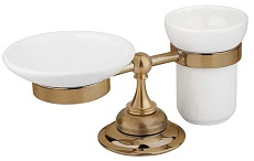Держатель для стакана Cezares APHRODITE-STTP-02 с мыльницей, бронза