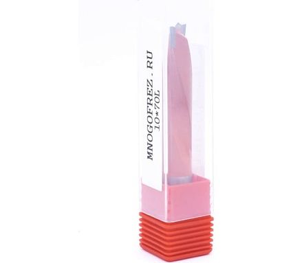 Сверло присадочное монолитное глухое ZY-90219L (10х70 мм; хв-к 10 мм; левое вращение) МНОГОФРЕЗ 6680