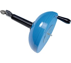 Вертушка для удаления засоров в трубах (до Ф 76 мм, длиной до 12 метров, металлический барабан, с подключением для шуруповерта) КРОКОЧИСТ 50712-9-12