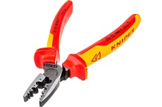 Пресс-клещи для обжима контактных гильз Knipex VDE, кол-во гнезд: 9, L-180 мм KN-9778180SB